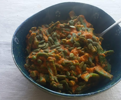 Green Beans in Ginger-Tomato Sauce Green Beans in Ginger-Tomato Sauce