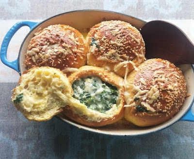 Creamed Spinach Filled Buns Creamed Spinach Filled Buns