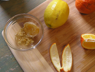 Making Marmalade - collecting the seeds Making Marmalade - collecting the seeds