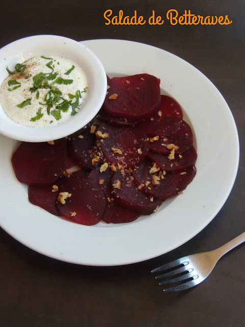 Beetroot salad, salade de betteraves cuites