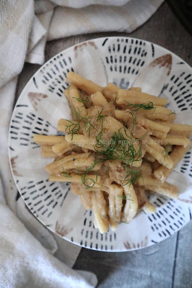 Casarecce con purea di finocchi e fagioli cannellini Casarecce con purea di finocchi e fagioli cannellini