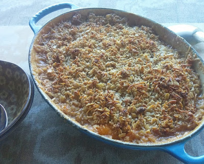 Coconut Macaroon Peach Crisp