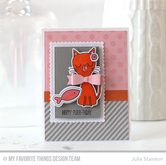 Happy Purr-thday Card by Julia Stainton featuring the Cat-itude stamp set and Die-namics, Polka Dot Background stamp, and the Laina Lamb Design Creative Clips and Blueprints 13 Die-namics #mftstamps Happy Purr-thday Card by Julia Stainton featuring the Cat-itude stamp set and Die-namics, Polka Dot Background stamp, and the Laina Lamb Design Creative Clips and Blueprints 13 Die-namics #mftstamps