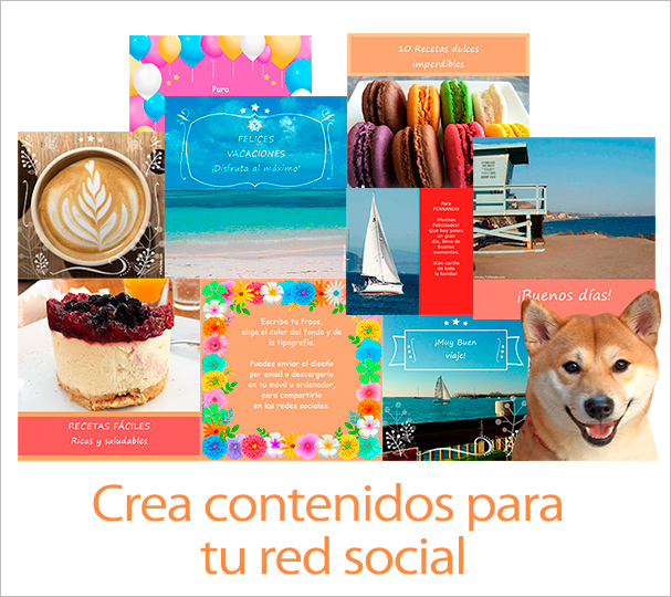 Crea contenidos para tu red social