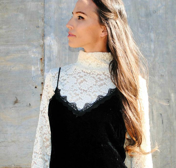 DIY Slip Dress with Lace