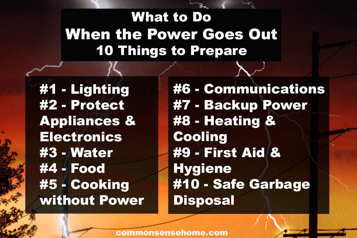 What to Do When the Power Goes Out Preparedness Checklist