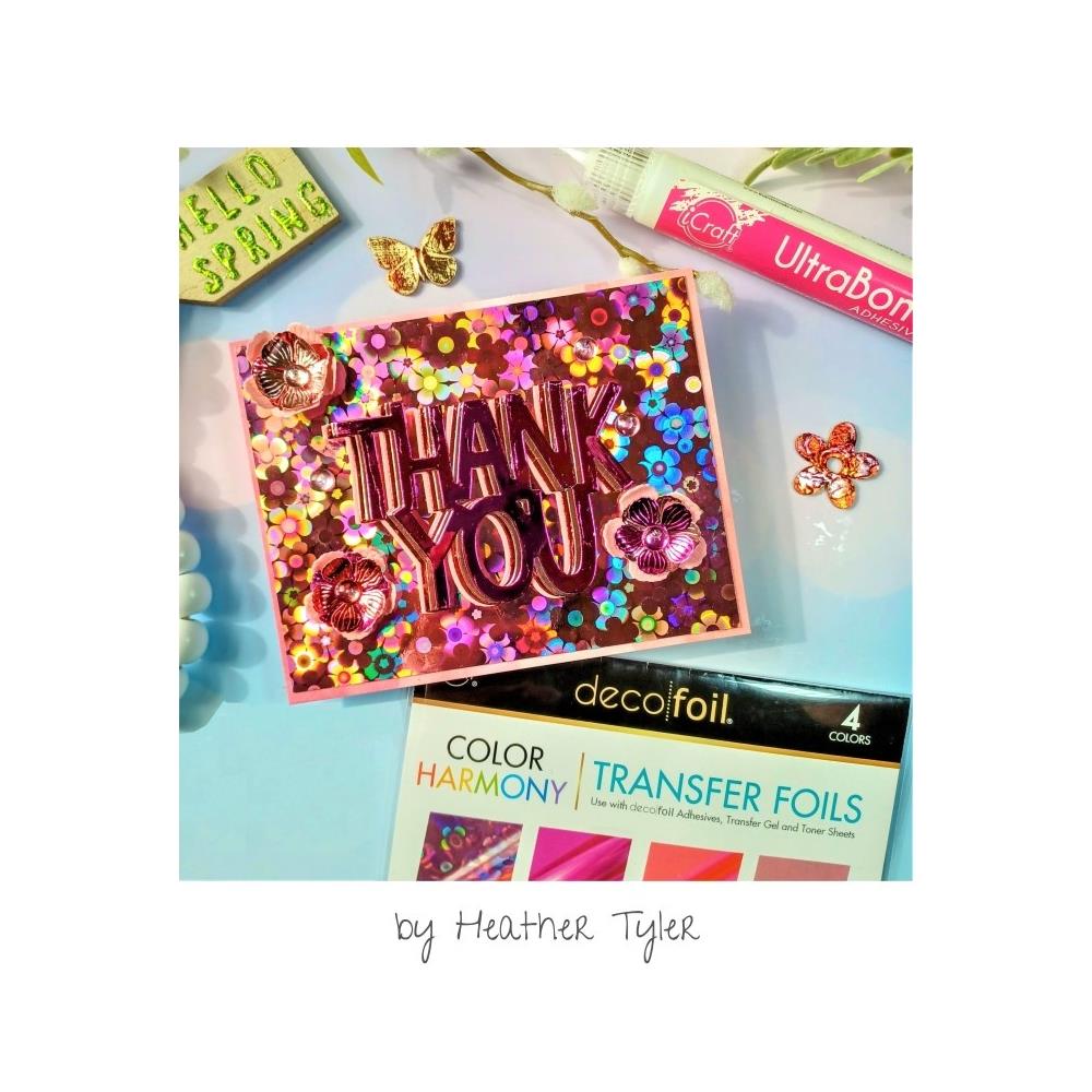 Deco Foil Harmony Transfer Foil Pack - Shades Of Pink 6x6 inch (15.2x15.2cm) 20 Sheets