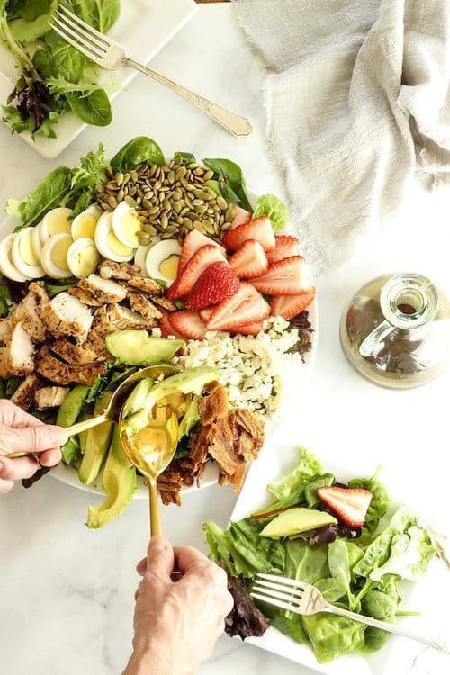 Skinny Cobb Salad with Balsamic Honey Mustard Vinaigrette|Craving Something Healthy