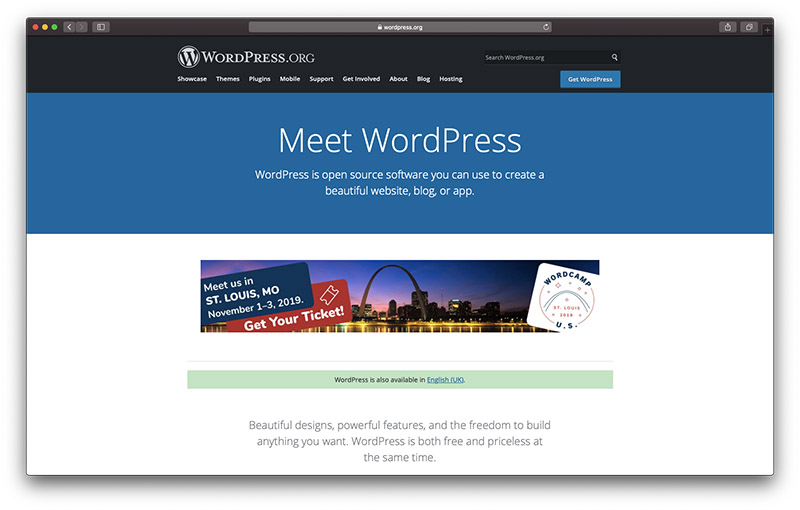 wordpress org homepage