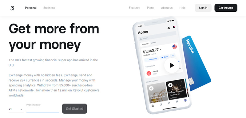 revolut review - homepage