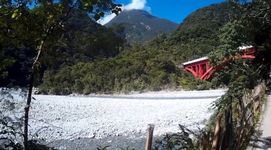 view of shakadang bridge, Taroko gorge, Hualien, Taiwan