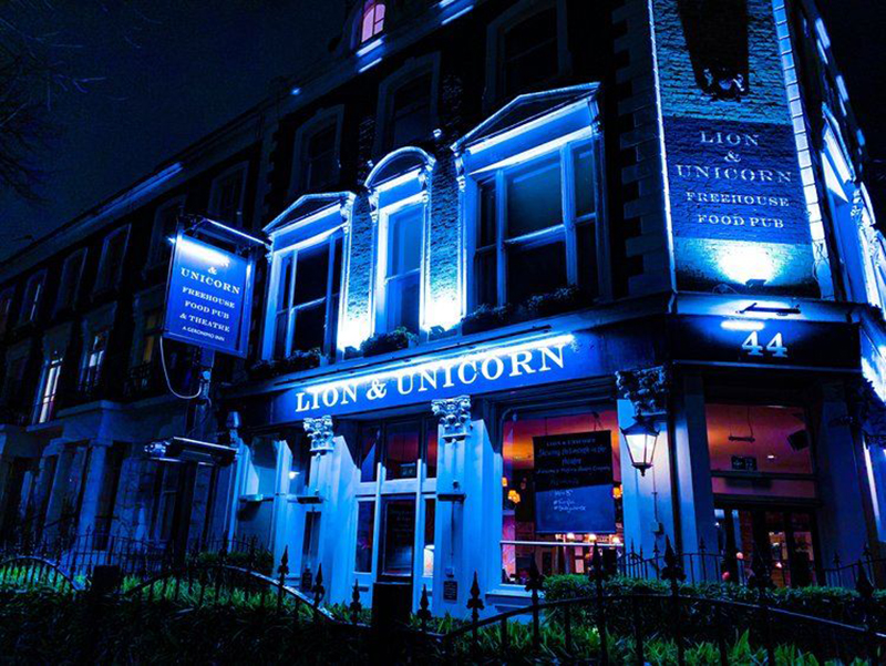 Lion and Unicorn Nighttime Lion and Unicorn Nighttime