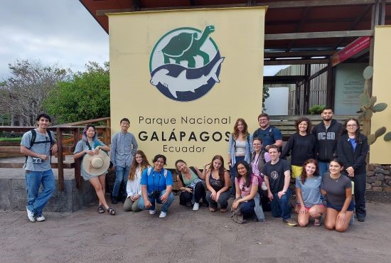 Photo of Global Seminar UC San Diego students in the Galapagos