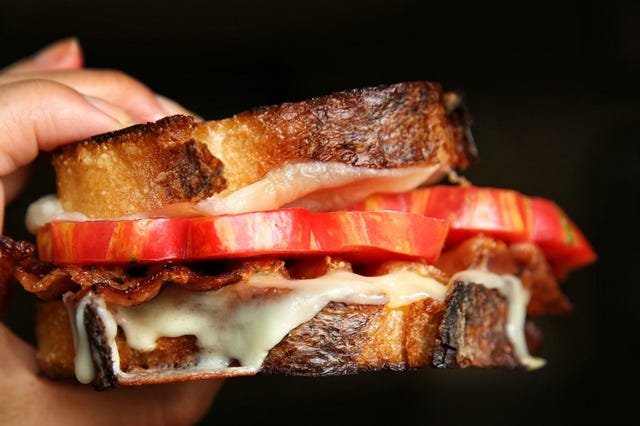 Grilled Cheese with Tomatoes and Bacon Recipe Grilled Cheese with Tomatoes and Bacon Recipe