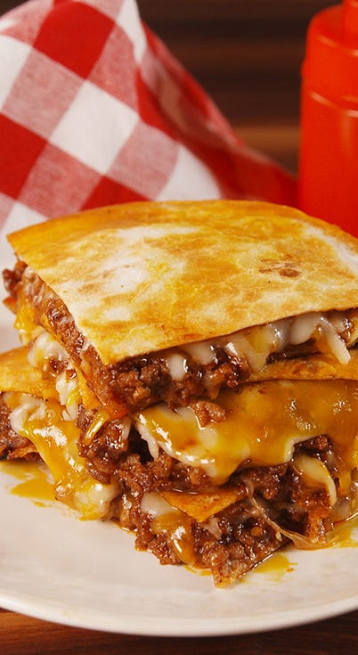 Sloppy Joe Quesadillas vertical sloppy joe quesadillas