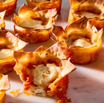 Mini Lasagnas mini lasagnas in wonton cups