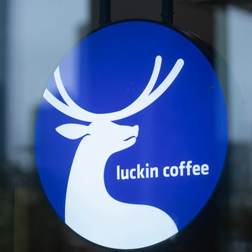 Luckin coffee in china shenzhen, china march 30 2025 luckin coffee in nanshan, it is one of famous local coffee brand in china