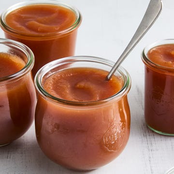 Apple Butter apple butter in small containers