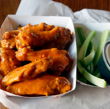 Buffalo wings are a popular side dish at Giordano Bros. all-in-one sandwich shop in San Francisco, Calif. on Saturday, Feb. 16, 2008. PAUL CHINN/San Francisco Chronicle buffalo wings are a popular side dish at giordano bros all in one sandwich shop in san francisco, calif on saturday, feb 16, 2008 paul chinnsan francisco chronicle