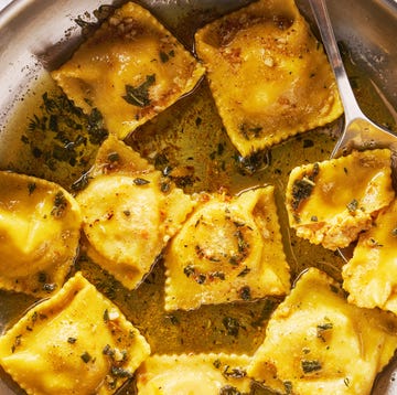 Butternut Squash Ravioli butternut squash ravioli in a butter sauce