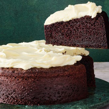 Chocolate Guinness Cake chocolate guinness cake topped with cream cheese frosting