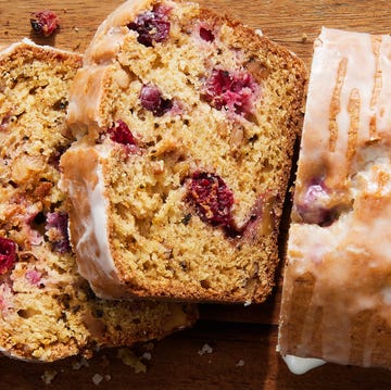 Cranberry Bread quick bread with cranberries and icing