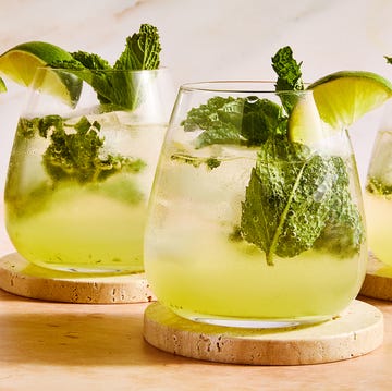 Hugo Spritz featuring floral, fruity st germain, fresh lime, mint, and prosecco bubbles, this is the perfect crisp alternative to heavier drinks