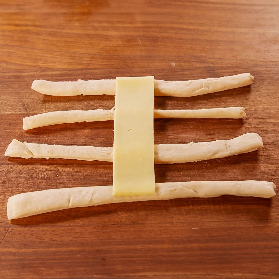 cheese on top of dough