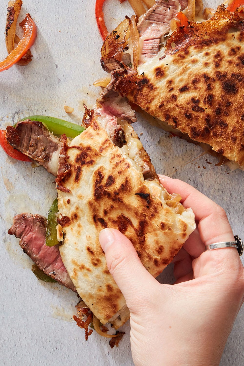 Philly Cheesesteak Quesadilla - Delish.com philly cheesesteak quesadilla