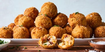 fried balls filled with leftover mashed potatoes