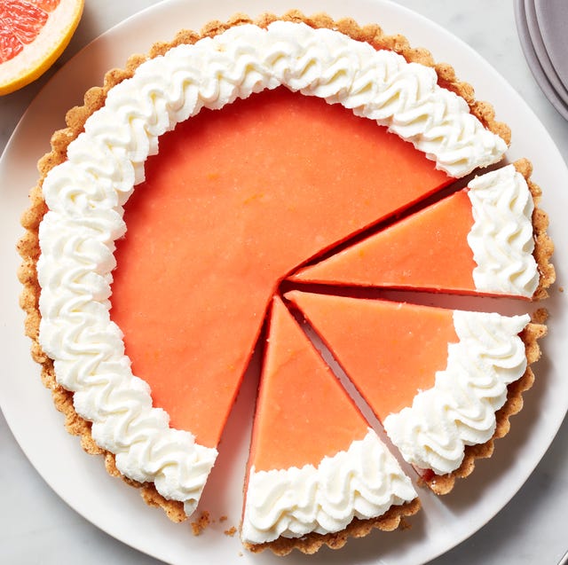 Grapefruit Tart grapefruit tart piped with meringue