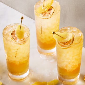 High Tea Highball highball cocktail with a dried lemon garnish