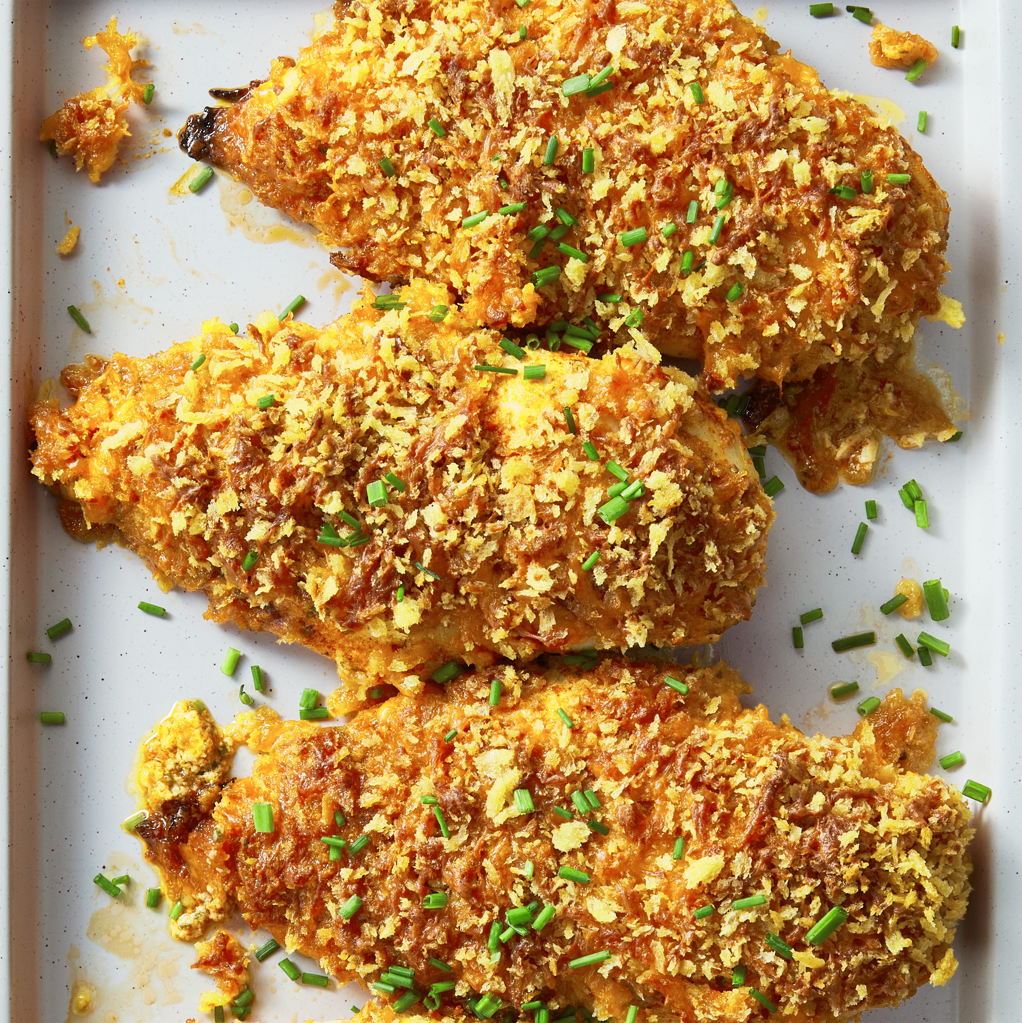 chicken breasts covered in panko bread crumbs