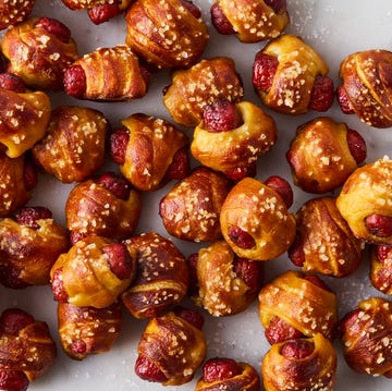 Pretzel Pigs In A Blanket pigs in a blanket made with pretzeled dough