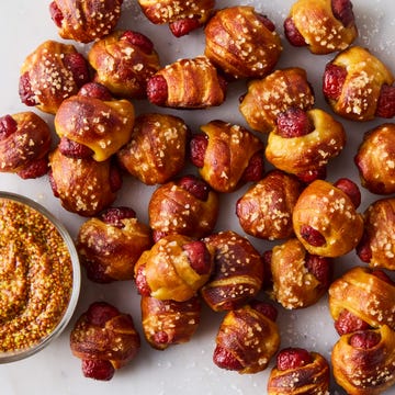 Pretzel Pigs In A Blanket pigs in a blanket made with pretzeled dough