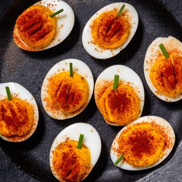 Pumpkin Deviled Eggs pumpkin deviled eggs