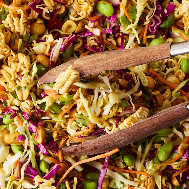 Ramen Noodle Salad ramen noodle salad with edamame, purple cabbage, and peanuts