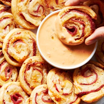 Reuben Pinwheels swirled corned beef and pastry pinwheels with russian dressing