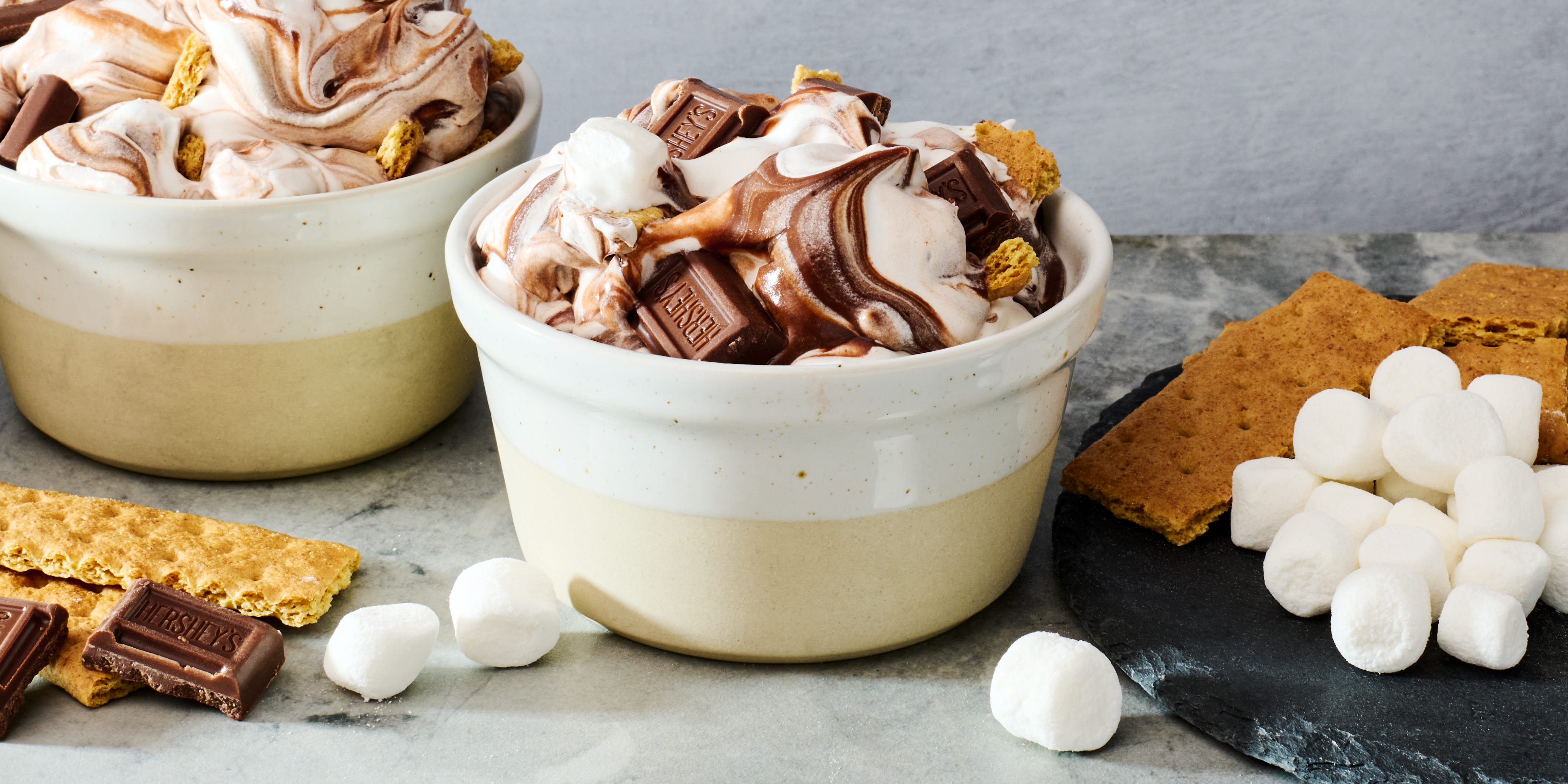 S'mores Fluff s'mores fluff with graham crackers