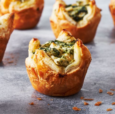 Spinach Puffs creamy spinach mixture baked in puff pastry cups