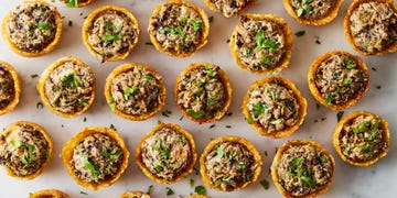 Stuffed Mushroom Crispy Rice Cups crispy sushi rice cup with stuffed mushroom inspired mushroom filling