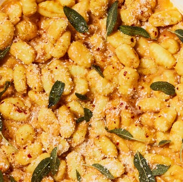 Sweet Potato Maple Brown Butter Gnocchi gnocchi tossed in a sweet potato maple brown butter sauce