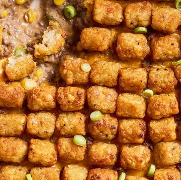Tater Tot Casserole tater tot casserole with ground beef, corn, and cheddar cheese