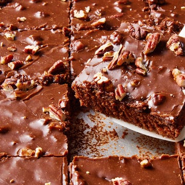 Texas Sheet Cake chocolate texas sheet cake with pecans