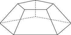 an octagonal pentagon with three sides cut out to show the area for each side, which is