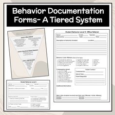 the behavior documentation form is shown in black and white