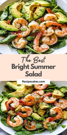 the best bright summer salad with shrimp and avocado