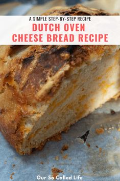 a piece of bread sitting on top of a table