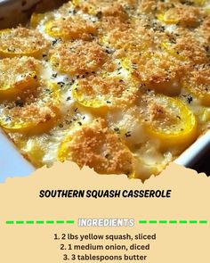 an image of southern squash casserole recipe