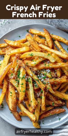 crispy air fryer french fries on a plate